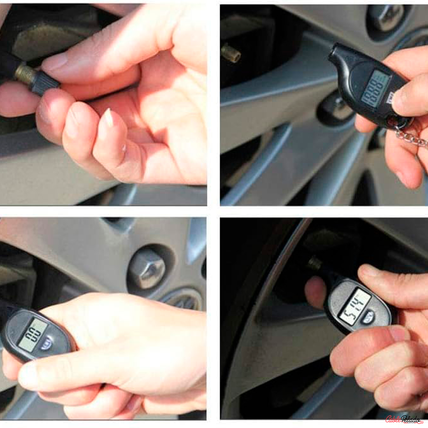 Manómetro Digital Neumáticos  Negro