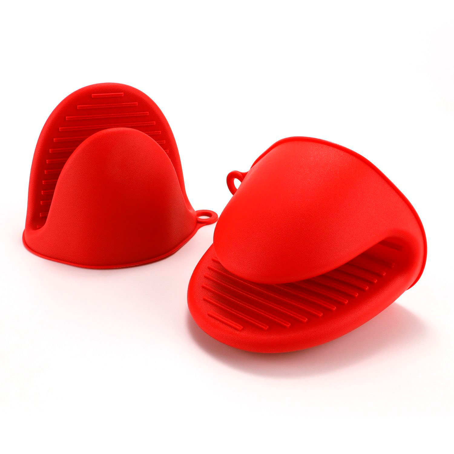 Manoplas Guantes Silicona Para Horno  Rojo
