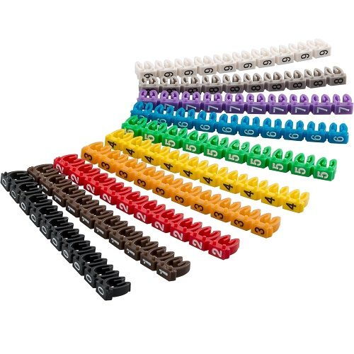 Marcador cables 2.5 mm (100 ud/bolsa)  Multicolor