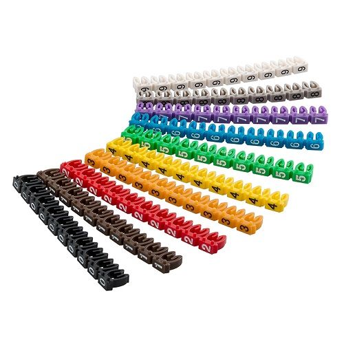 Marcador cables 4.0 mm (100 ud/bolsa)  Multicolor