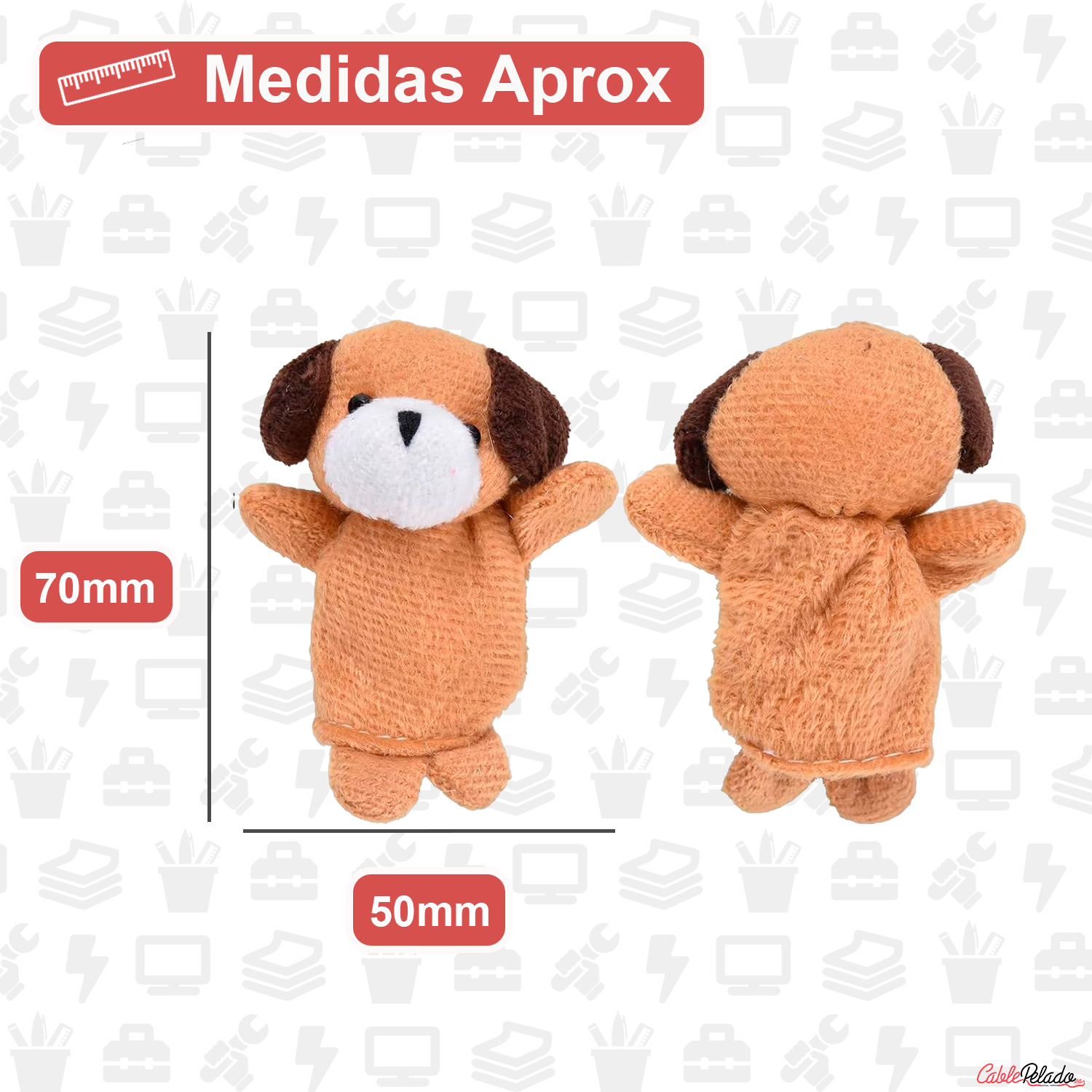 Marionetas Dedos Peluche Animales 10 Unidades  Multicolor