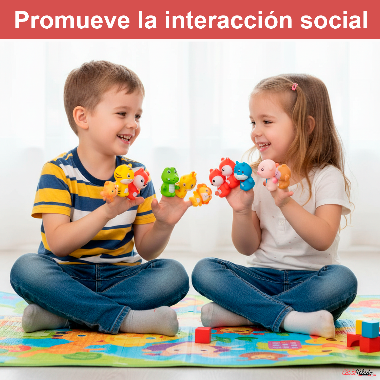 Marionetas Dedos Peluche Animales 10 Unidades