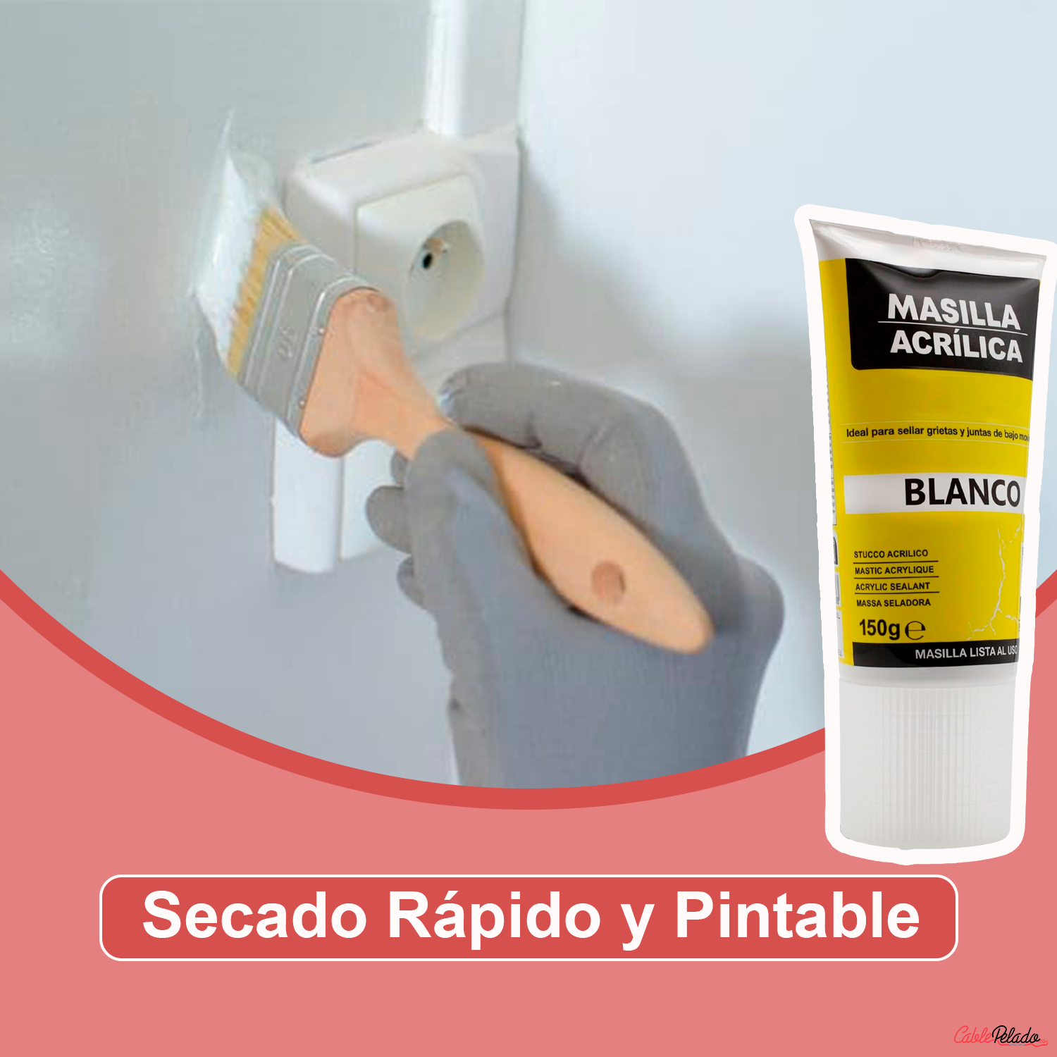 Masilla Acrílica Blanca En Tubo 150 gr