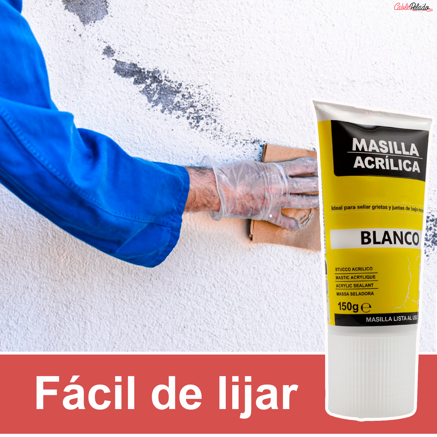 Masilla Acrílica Blanca En Tubo 150 gr