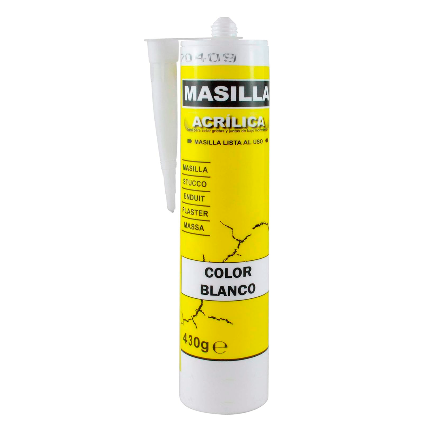 Masilla Acrílica Blanca Para Pistola 430 gr Blanco