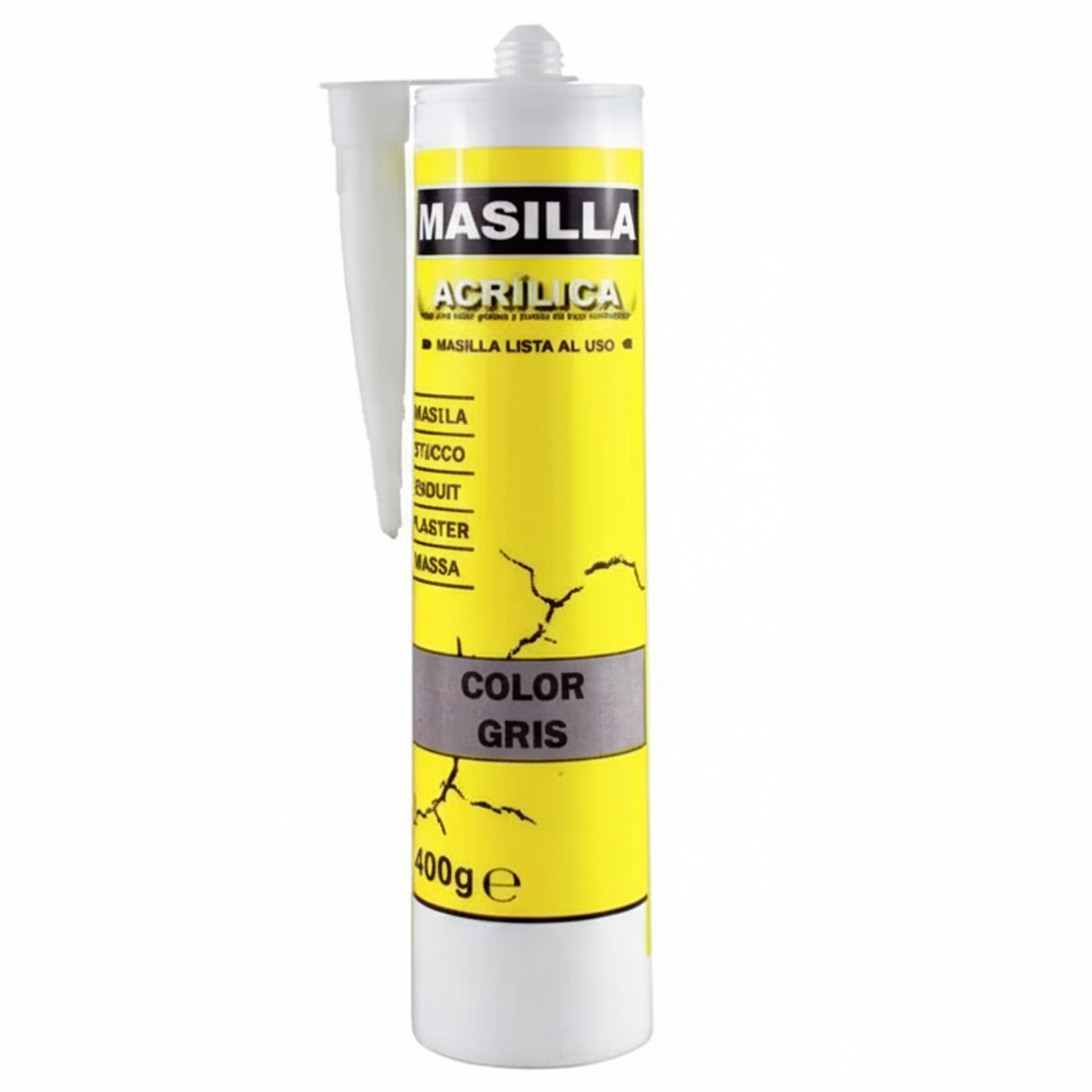 Masilla Acrílica Gris Para Pistola 400 Gramos  Gris