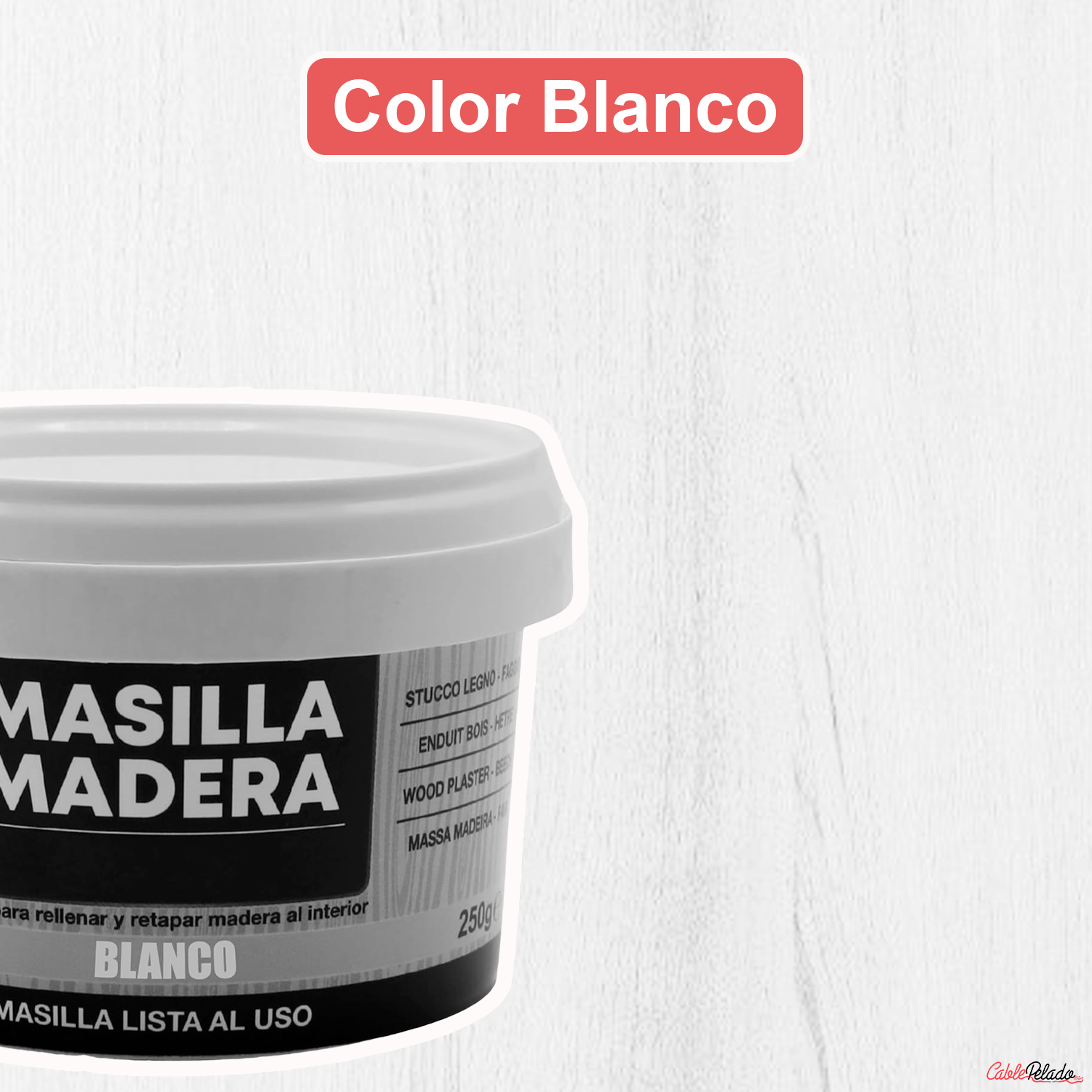 Masilla Madera Blanca 250 gr