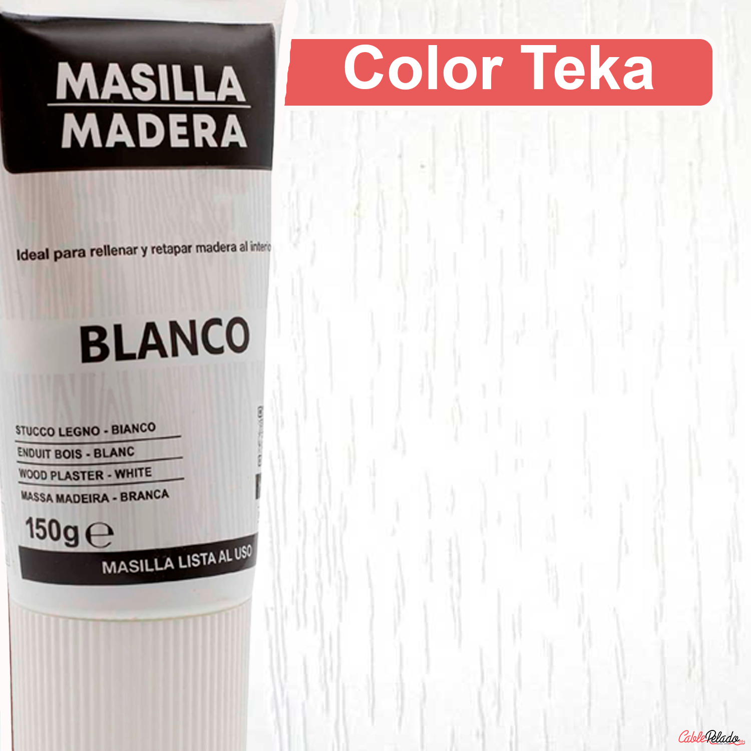 Masilla Madera Blanca En Tubo 150 gr