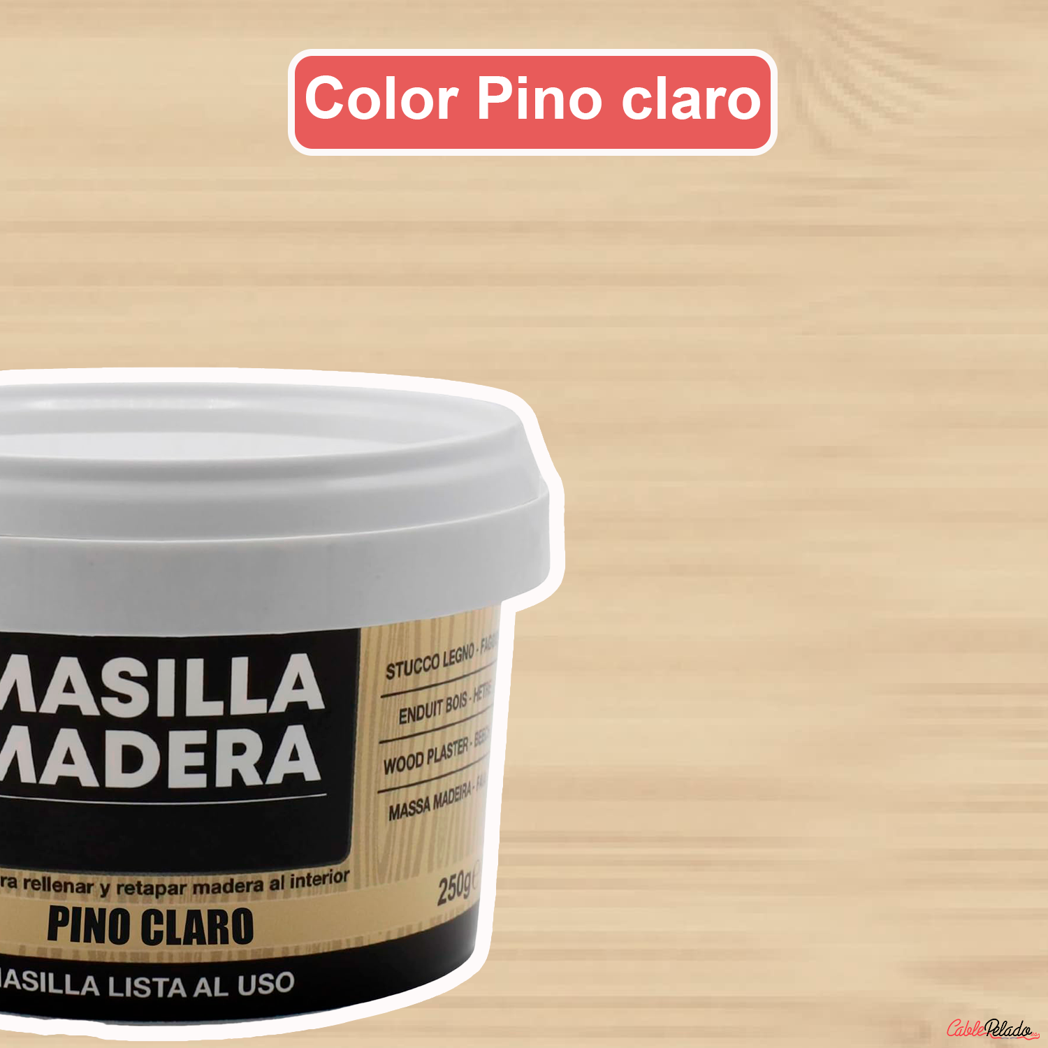 Masilla Madera Pino Claro 250 gr