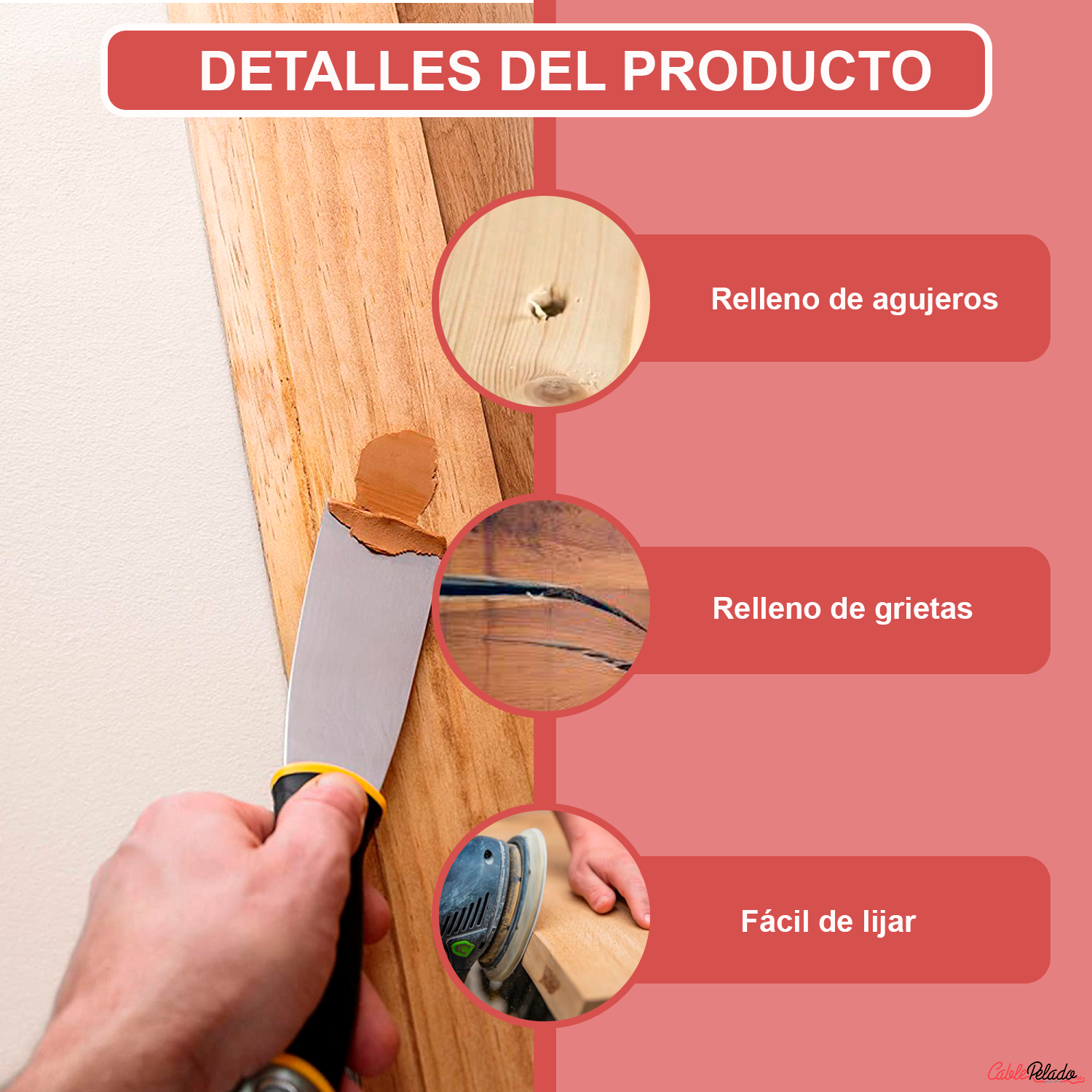 Masilla Madera Roble 250 gr