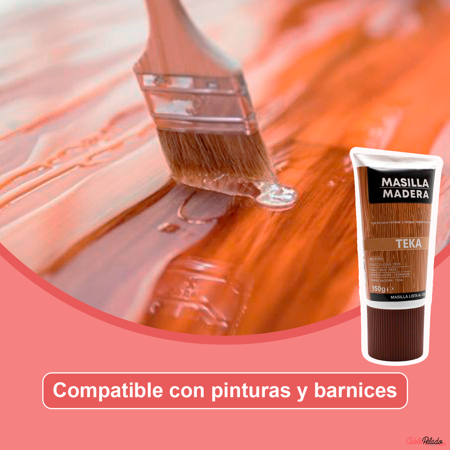 Masilla Madera Teka En Tubo 150 gr