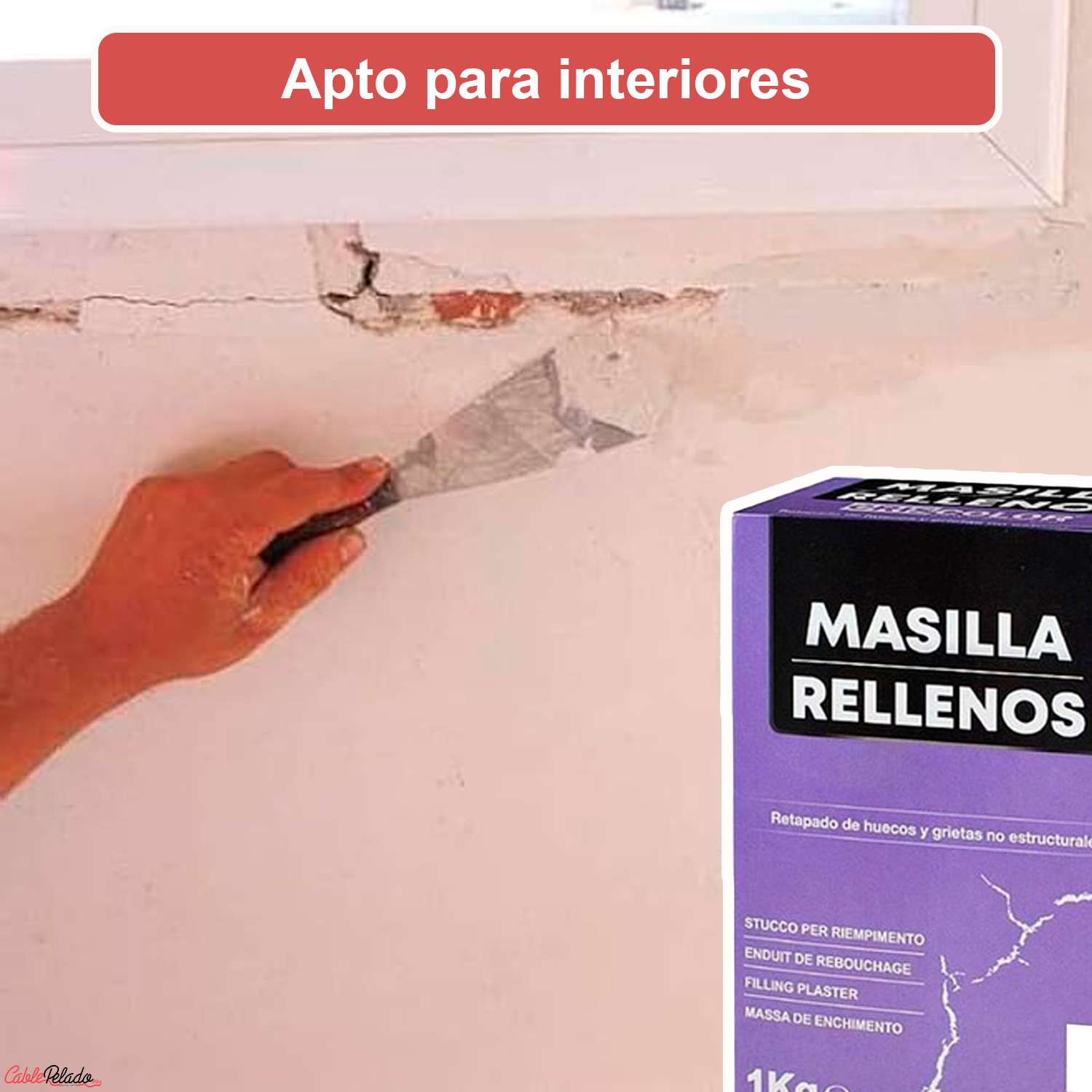Masilla Rellenos En Polvo Color Blanco 1 Kg