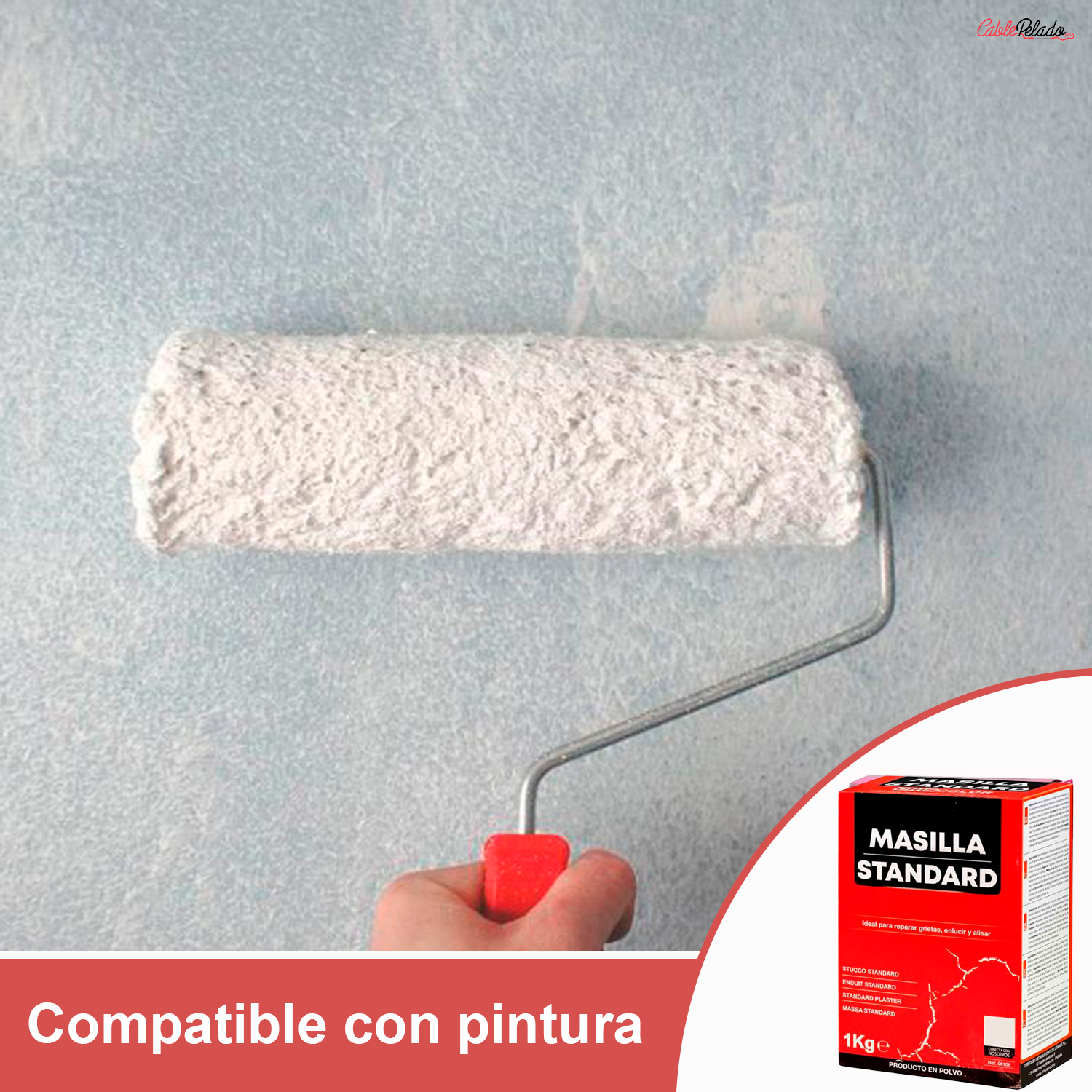 Masilla Standard De Pared En Polvo Color Blanco 1 Kg