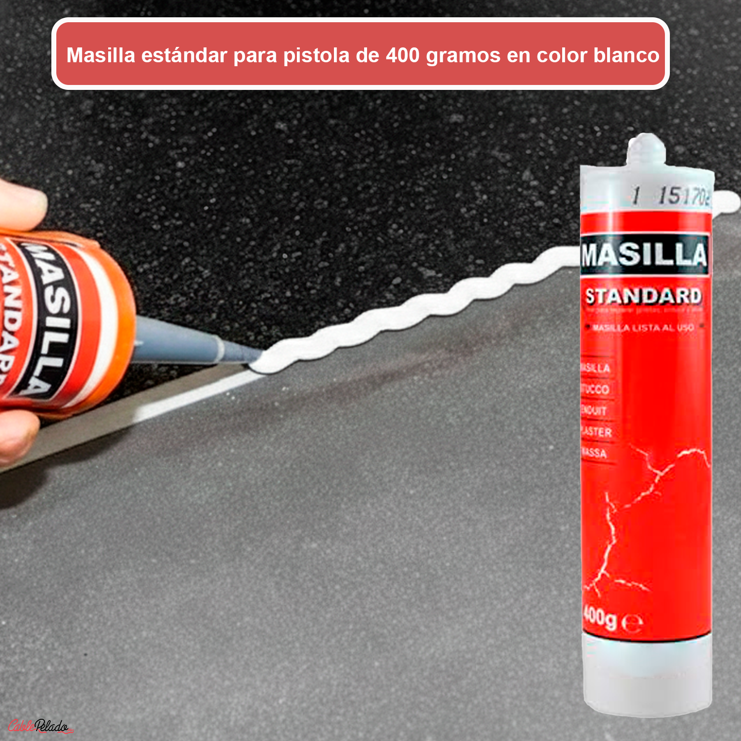 Masilla Standard Para Pistola 400 Gramos  Blanco