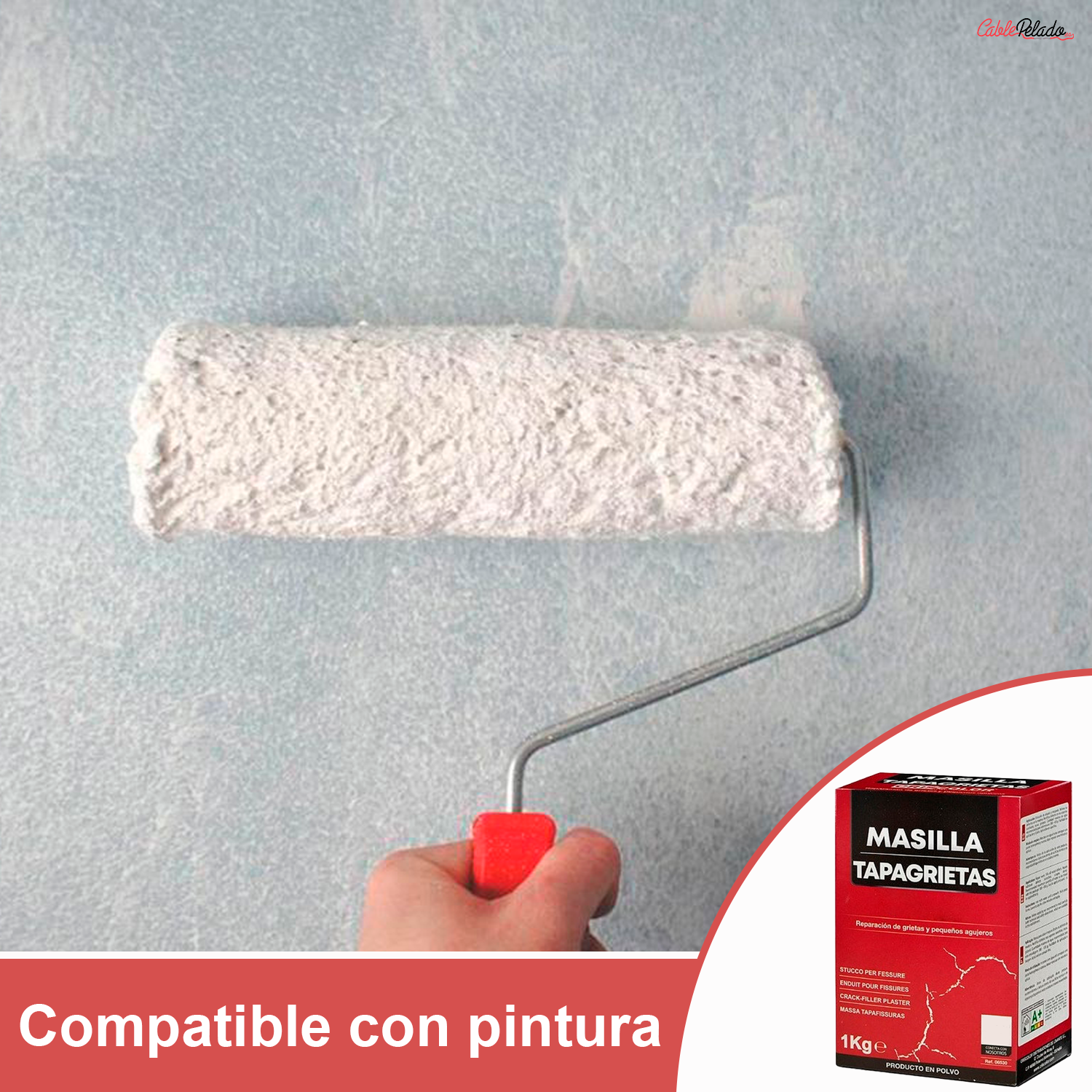 Masilla Tapagrietas En Polvo Color Blanco 1 Kg