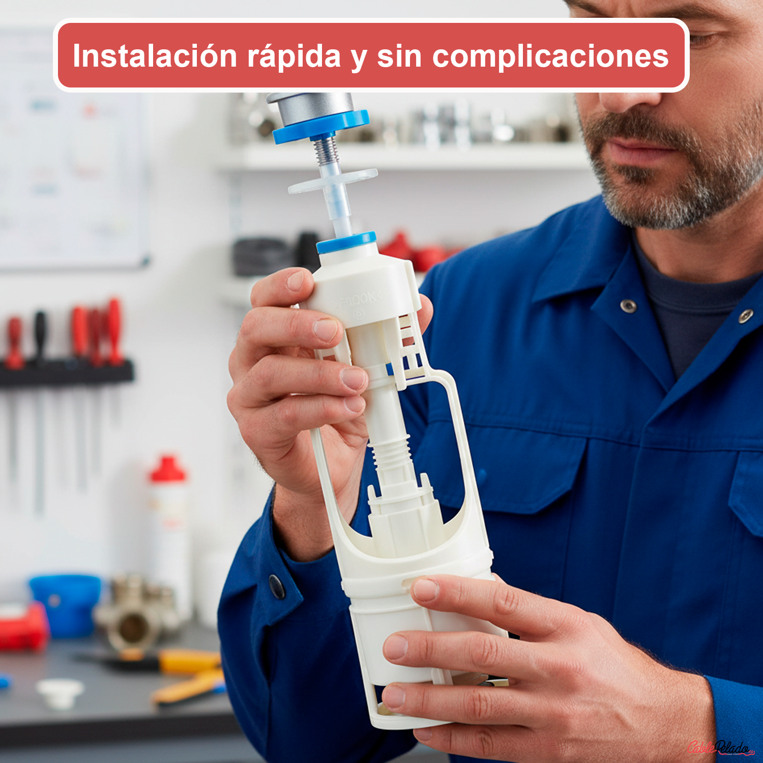 Mecanismo Doble Pulsador Descarga Cisterna  Blanco