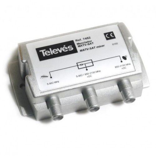 Mezclador Terrestre-Sat RF+FI  Gris