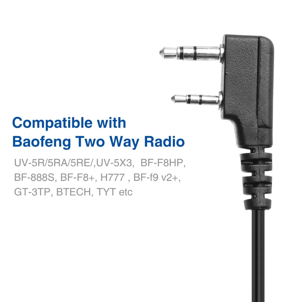 Microfono-altavoz para Walkie Talkie Baofeng UV-5R  Negro