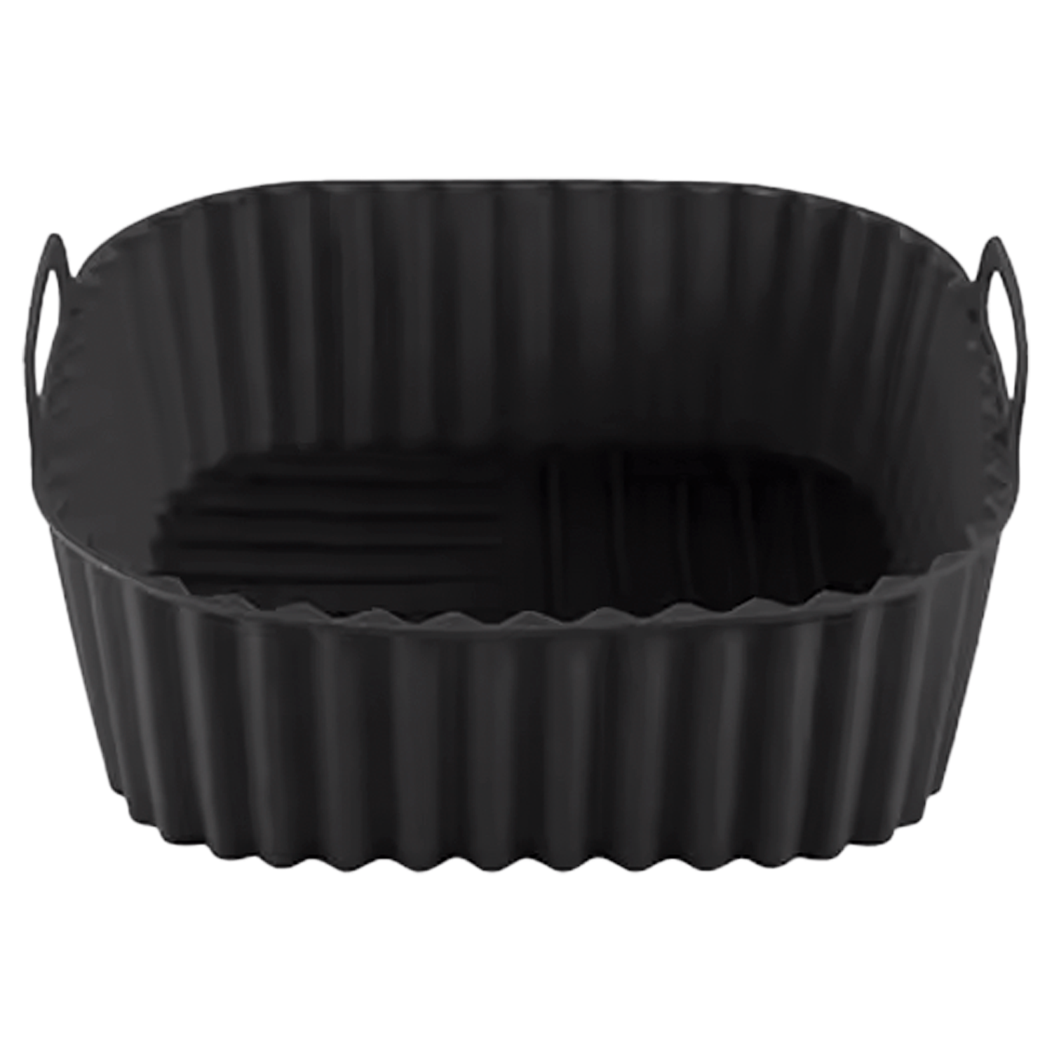 Molde Silicona Cuadrado Para Freidora De Aire 20 cm Negro