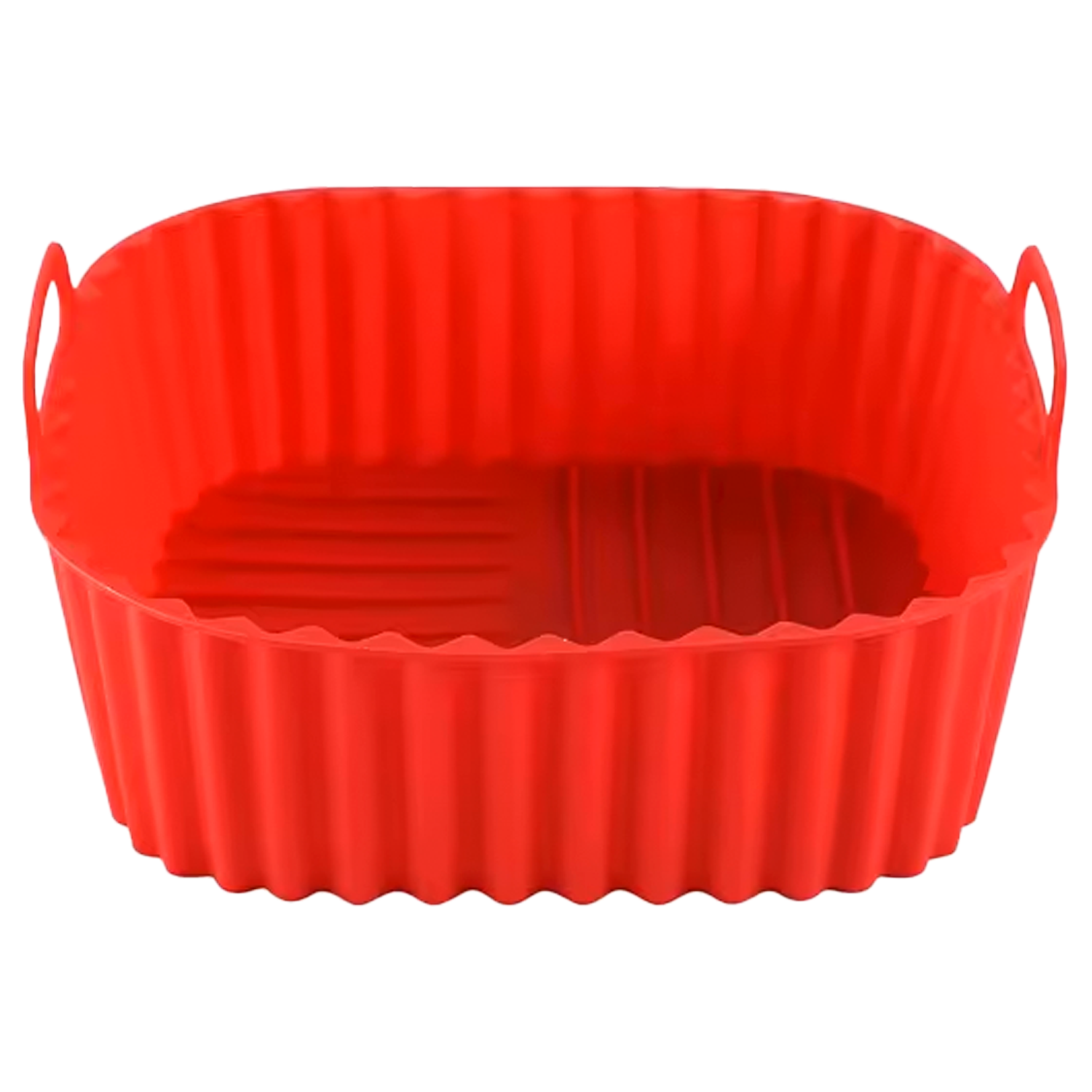 Molde Silicona Cuadrado Para Freidora De Aire 20 cm Rojo
