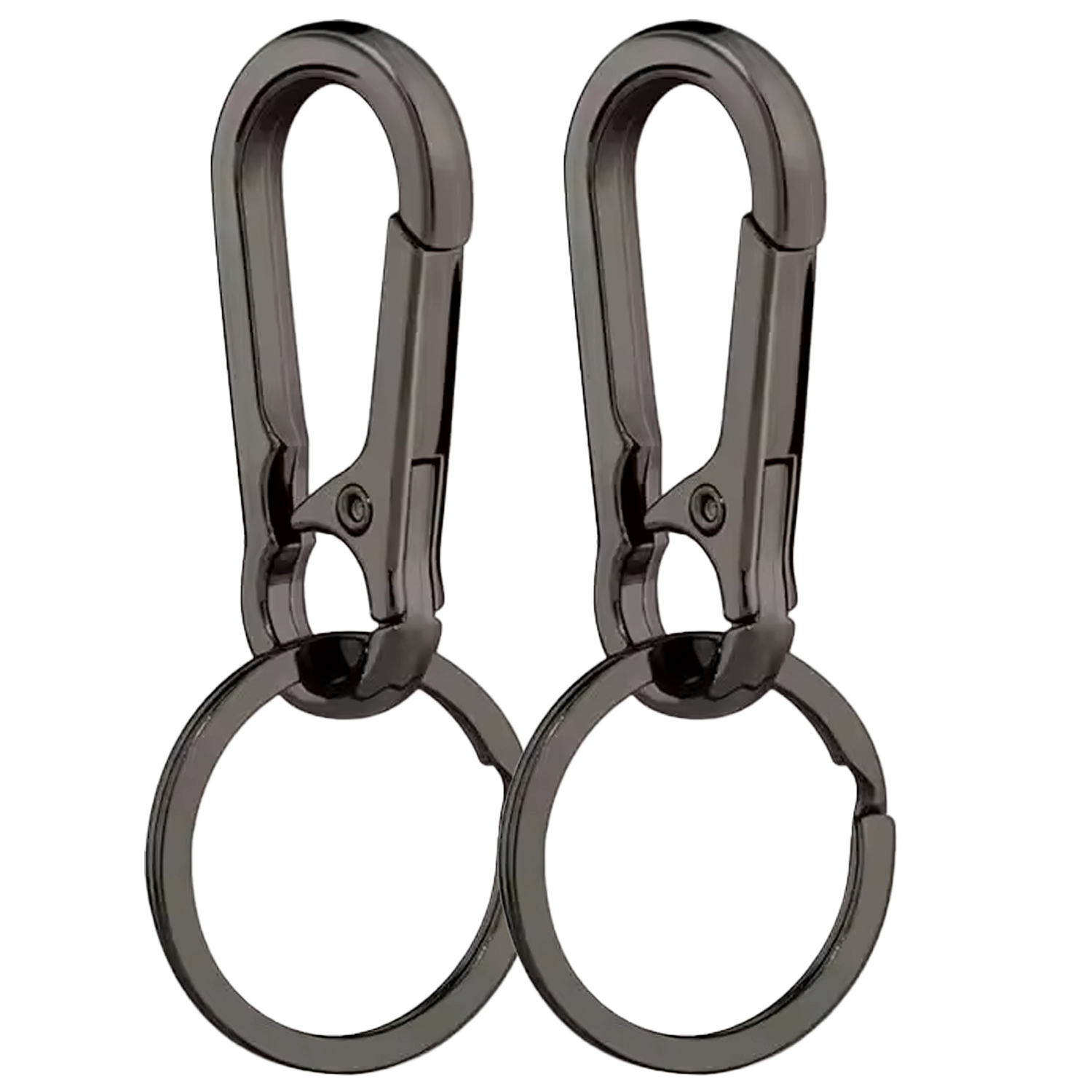 Mosquetón De Aleación De Zinc Con Llavero y Clips De Liberación Rápida  Negro