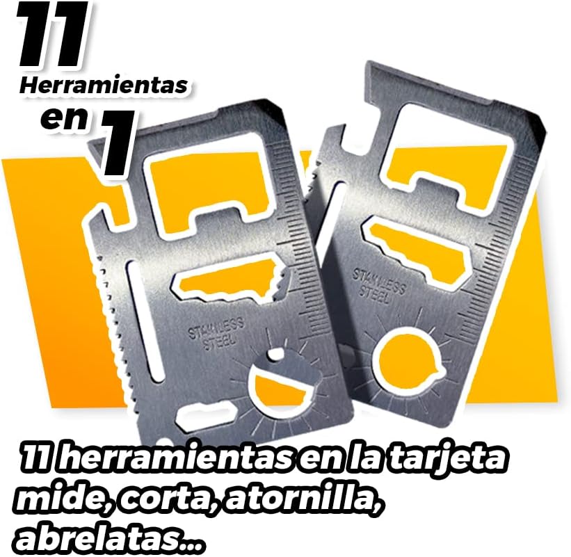 Multiherramienta 11 en 1 camping-senderismo