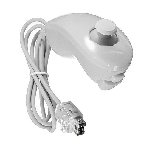 Nunchaku compatible con Nintendo Wii Joystick  Blanco