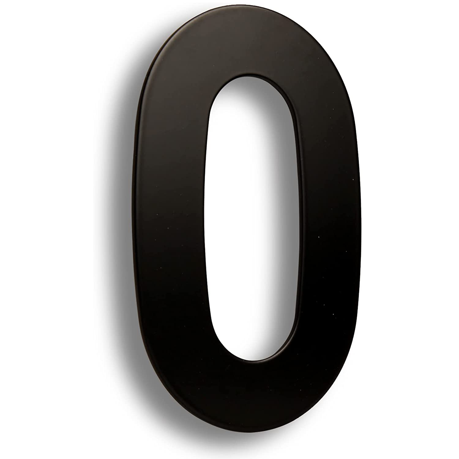 Numero 0 en acero inoxidable 152 mm Negro