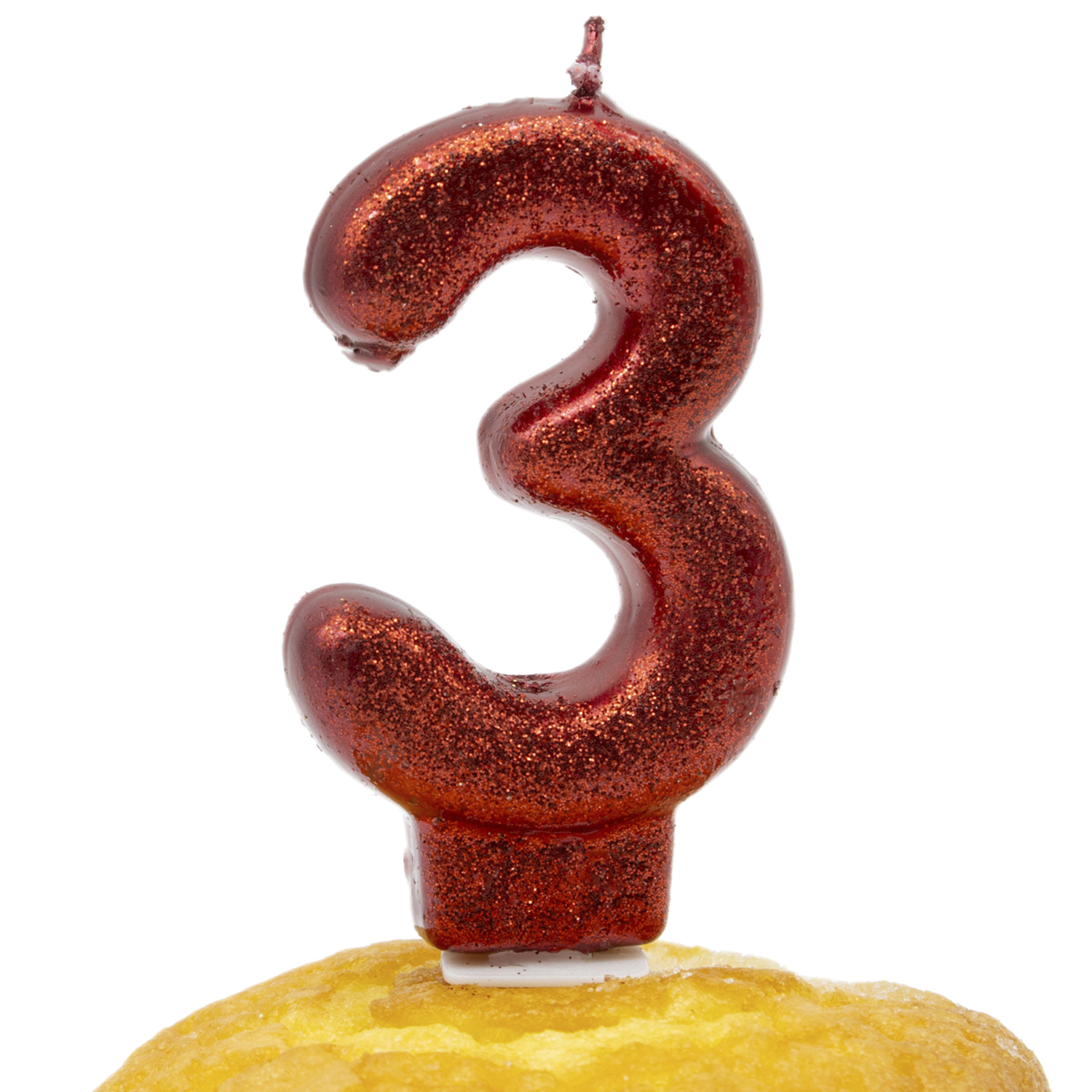 Numero 3 vela cumpleaños 7 cm Rojo