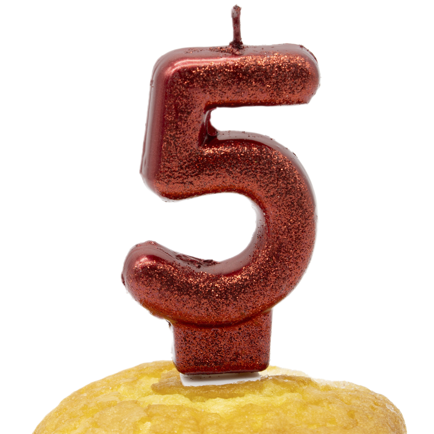 Numero 5 vela cumpleaños 7 cm Rojo