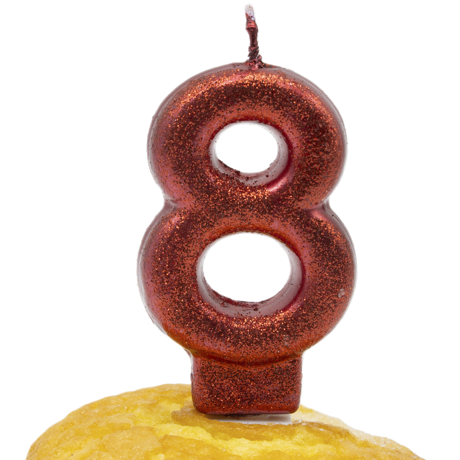 Numero 8 vela cumpleaños 7 cm Rojo