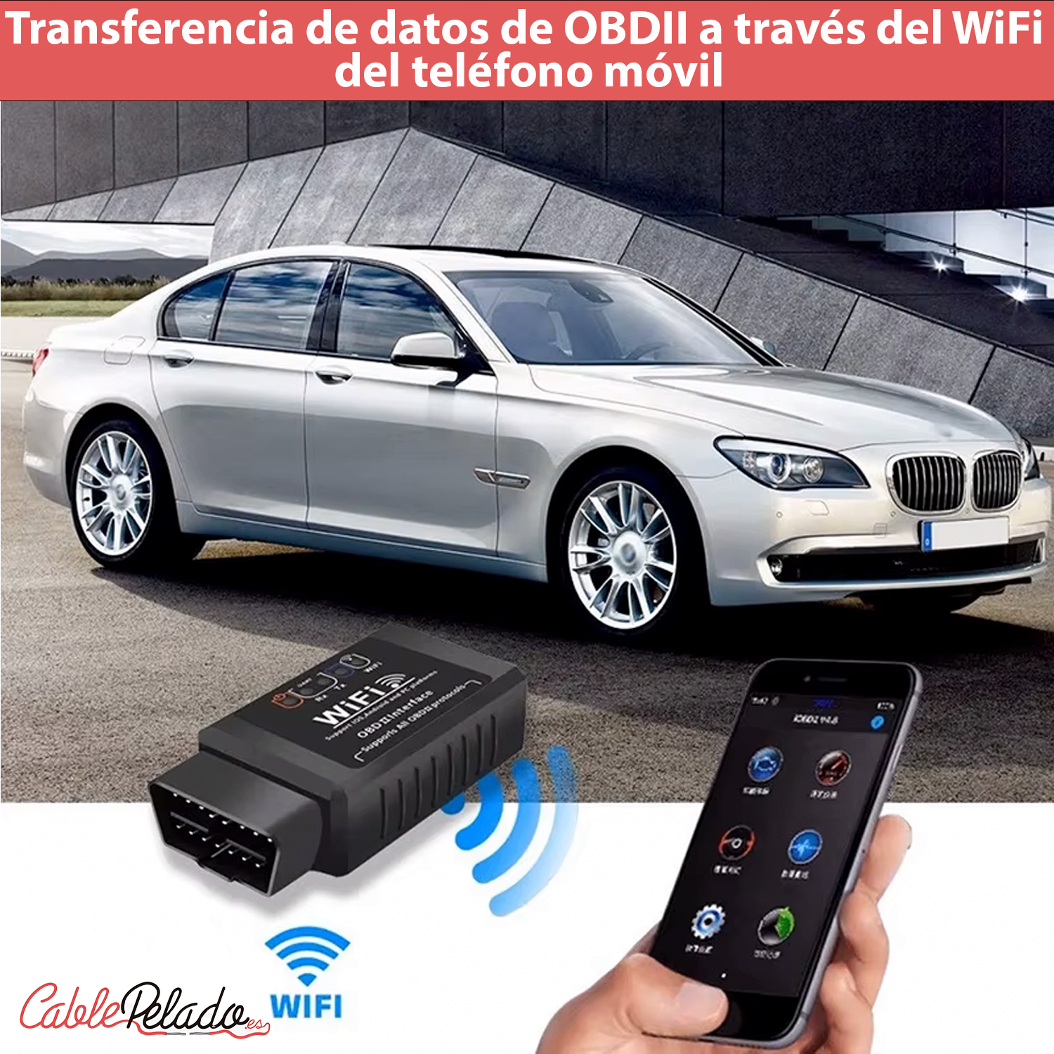 Ordenador para diagnóstico de coche OBD  Negro