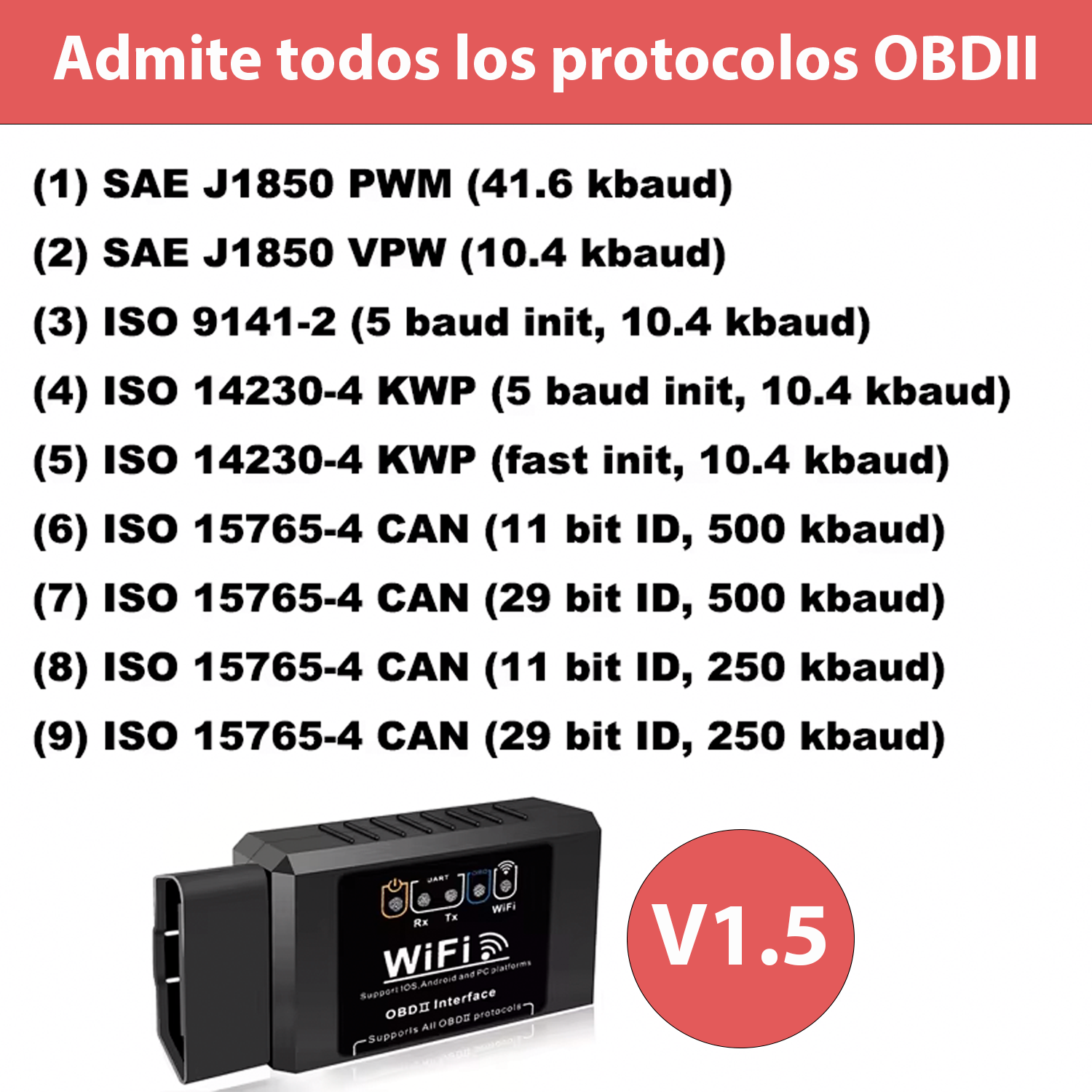 Ordenador para diagnóstico de coche OBD  Negro