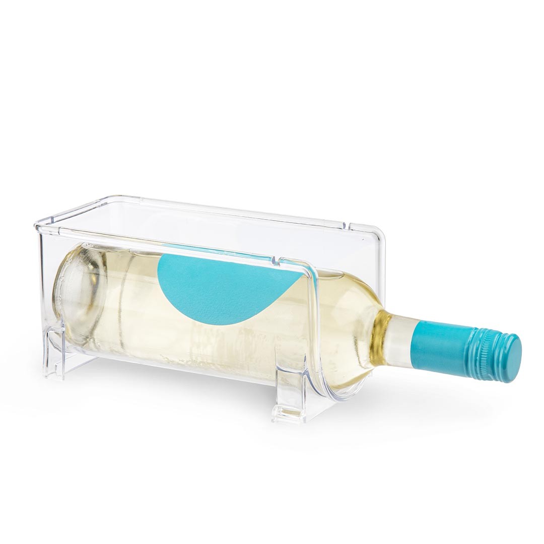 Organizador botellas para frigorifico de plastico  Transparente