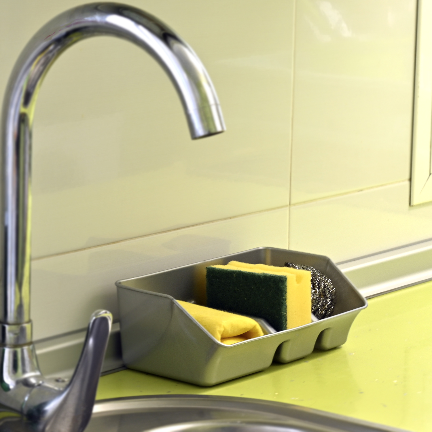 Organizador fregadero estropajero plastico  Gris
