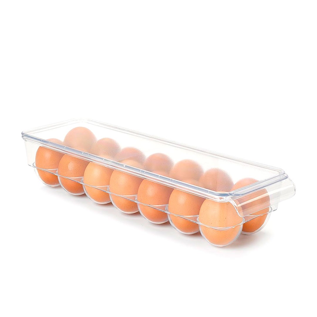 Organizador huevos para frigorifico de plastico  Transparente