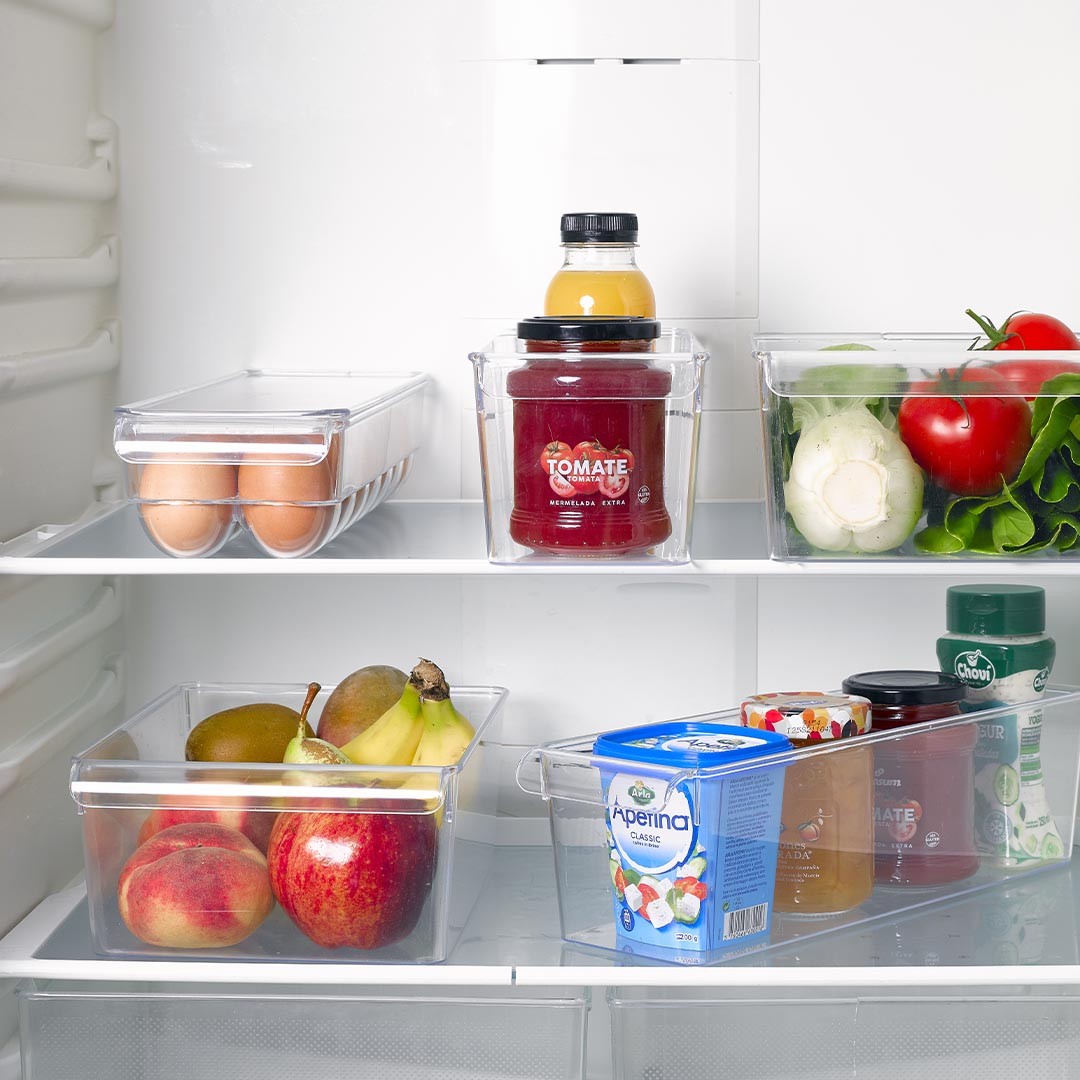 Organizador huevos para frigorifico de plastico  Transparente
