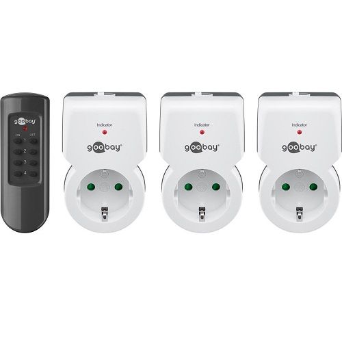 Pack 3x Enchufe inalambrico con control remoto  Blanco