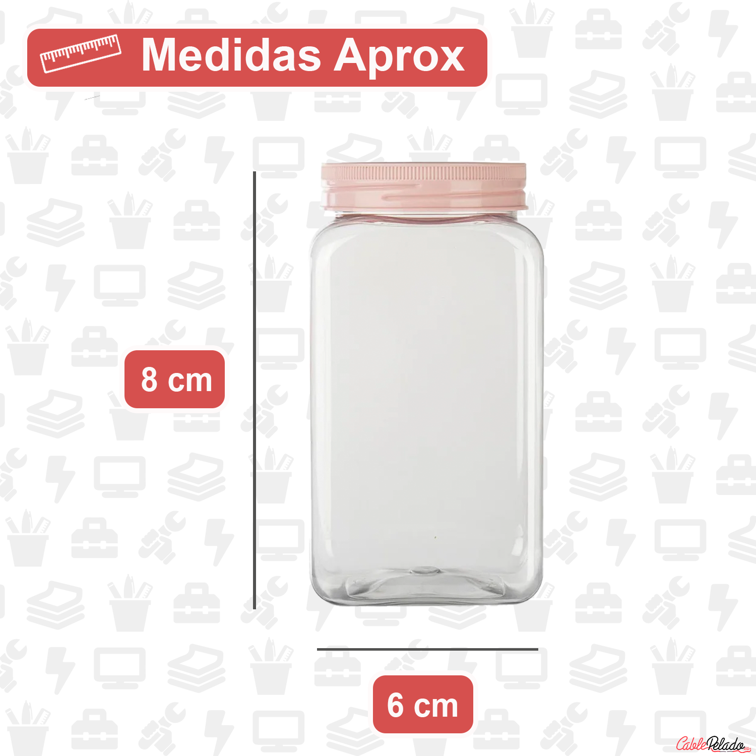 Pack 3 Botes Cuadrados Color Pastel 250 ml