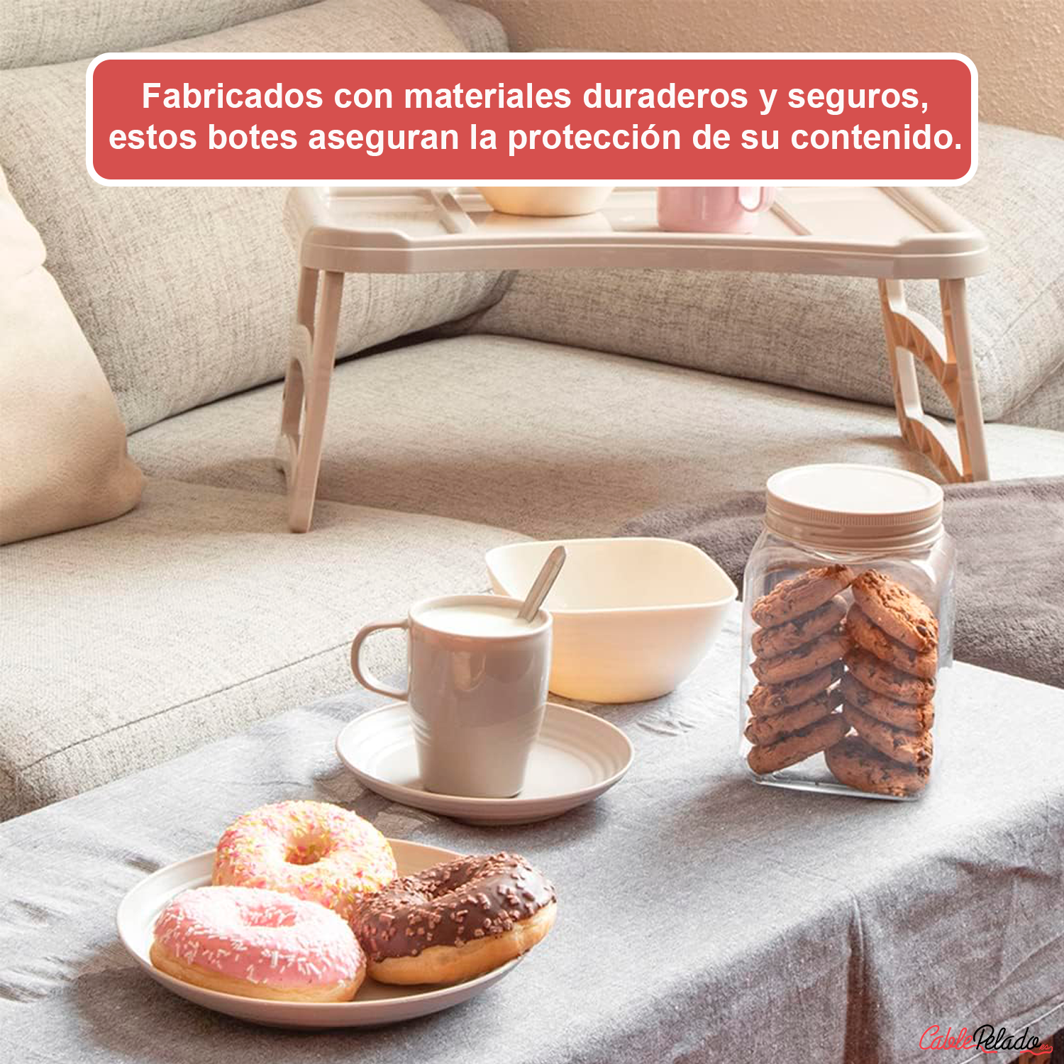 Pack 3 Botes Cuadrados Color Pastel 250 ml