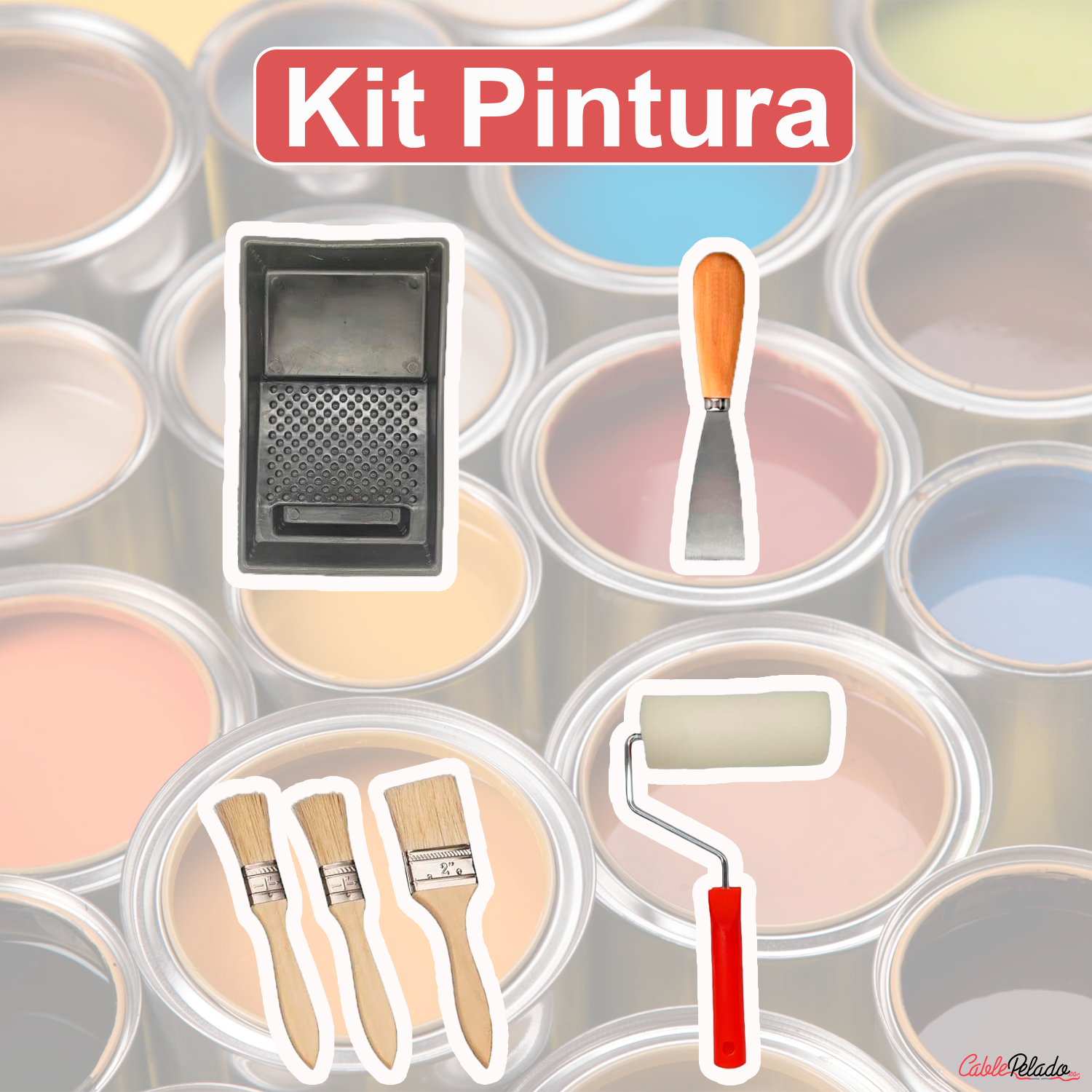 Pack De Pintor De 7 Piezas Apto Para Barnizar