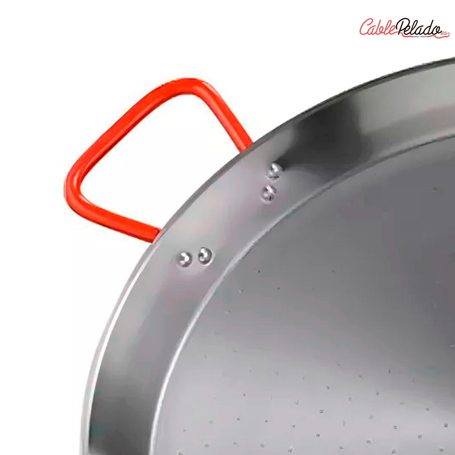 Paellera Valenciana acero pulido 7 Personas Garcima 36 cm Plateado