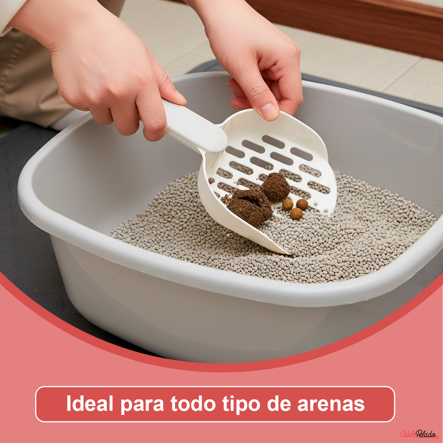 Pala Arena para Gatos  gris-blanco