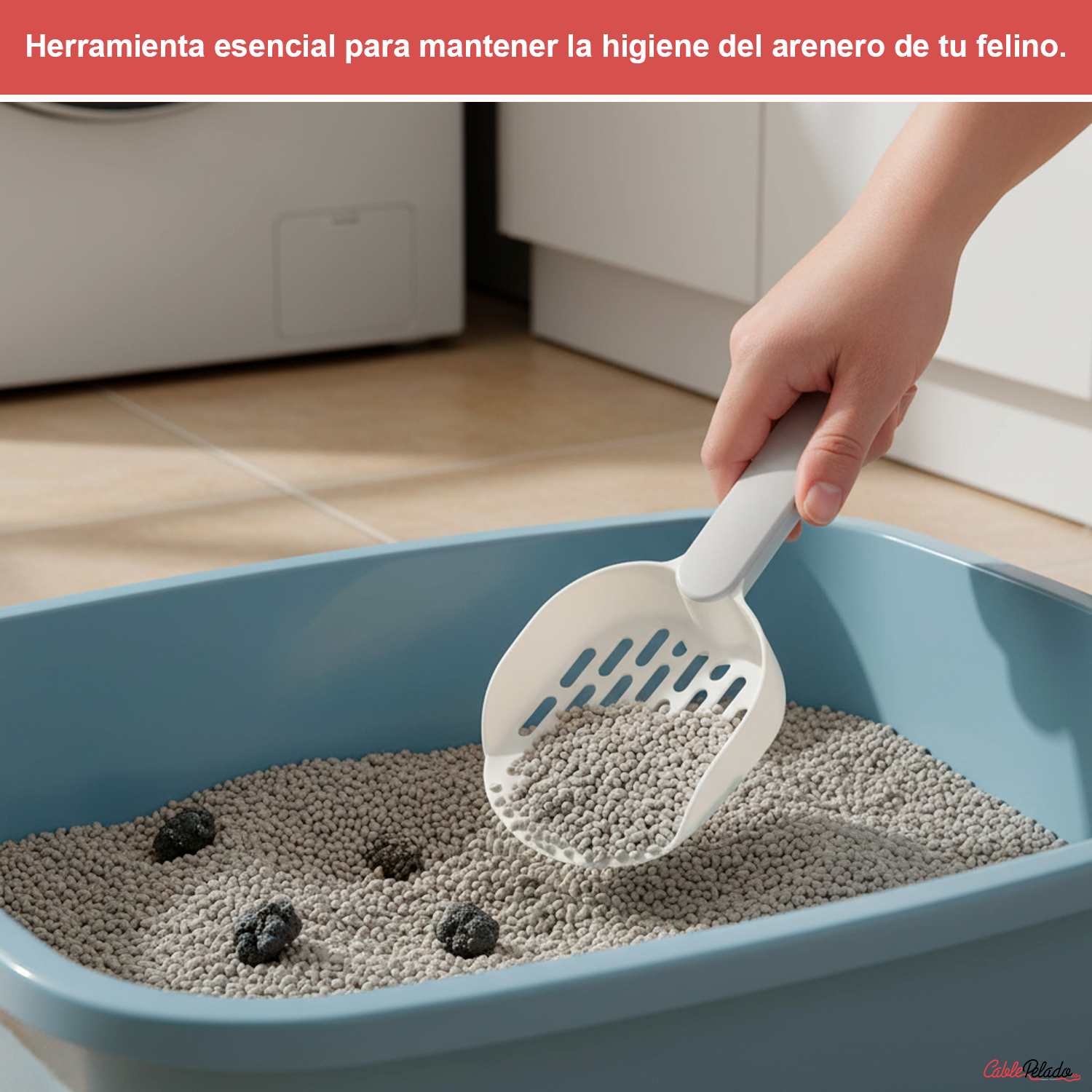 Pala Arena para Gatos  gris-blanco