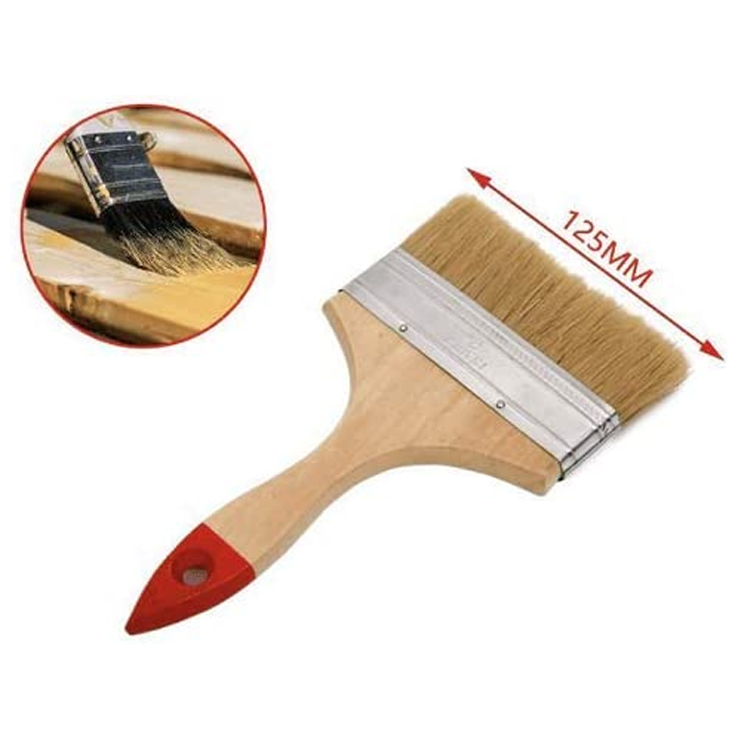 Paletina pintura doble cerda mango madera 125 mm
