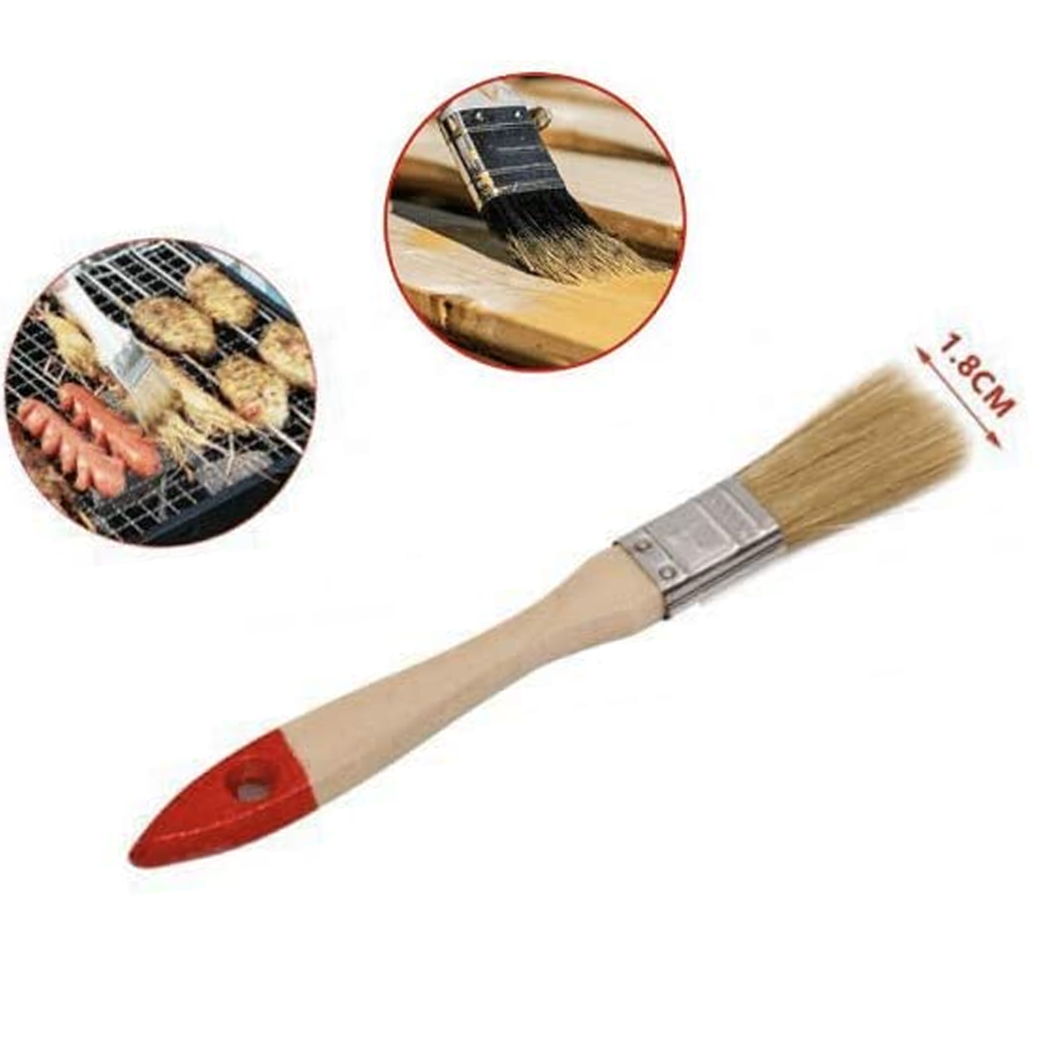 Paletina pintura doble cerda mango madera 18 mm