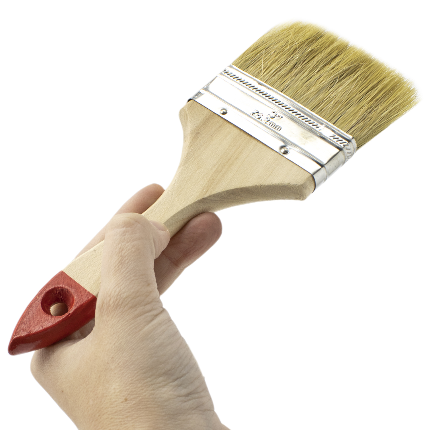 Paletina pintura doble cerda mango madera 75 mm