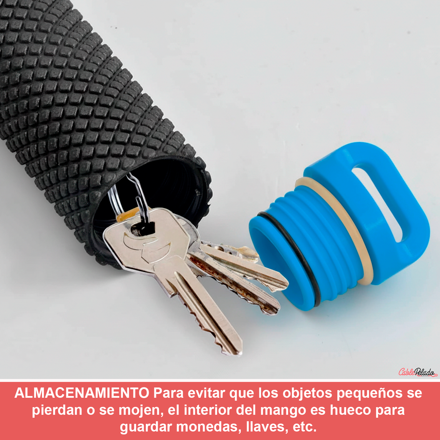 Palo Flotante Para Cámara Deportiva Compatible Con GoPro  azul-negro