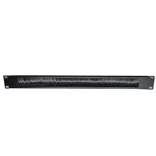 Panel pasacables armario rack 19 de 1U con cepillo central  Negro