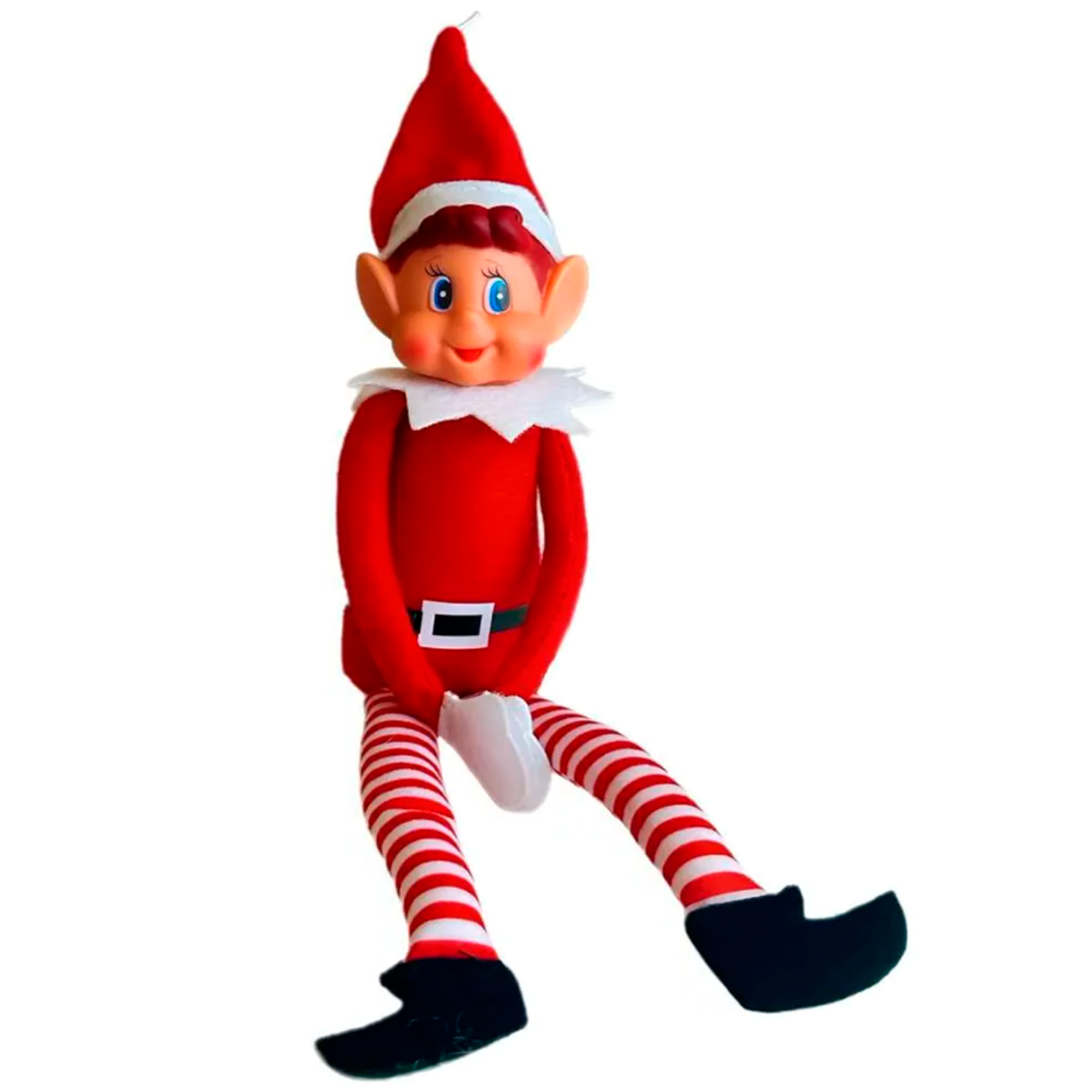 Papá Noel Figura Divertida de Elfos - Niño (35cm x 10 cm)  Rojo-Blanco